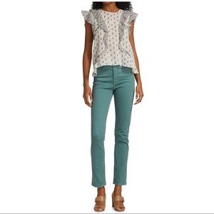 Saks Fifth Avenue Green Straight leg Jeans 29